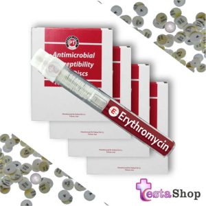 دیسک آریترومایسین E - دیسک آنتی بیوگرام آریترومایسین 15 میکروگرم