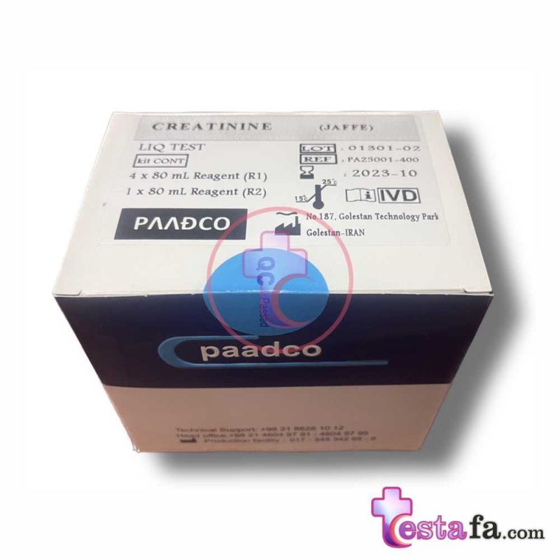 کیت بیوشیمی سنجش کراتینین - paadco creatinine kit - کیت کراتینین پادکو