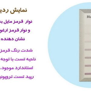 نمایش ردیف های رنگی رپید تست Troponin