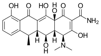 دیسک داکسی سایکلین (D) – پادتن طب 1 Doxycycline structure.svg 1